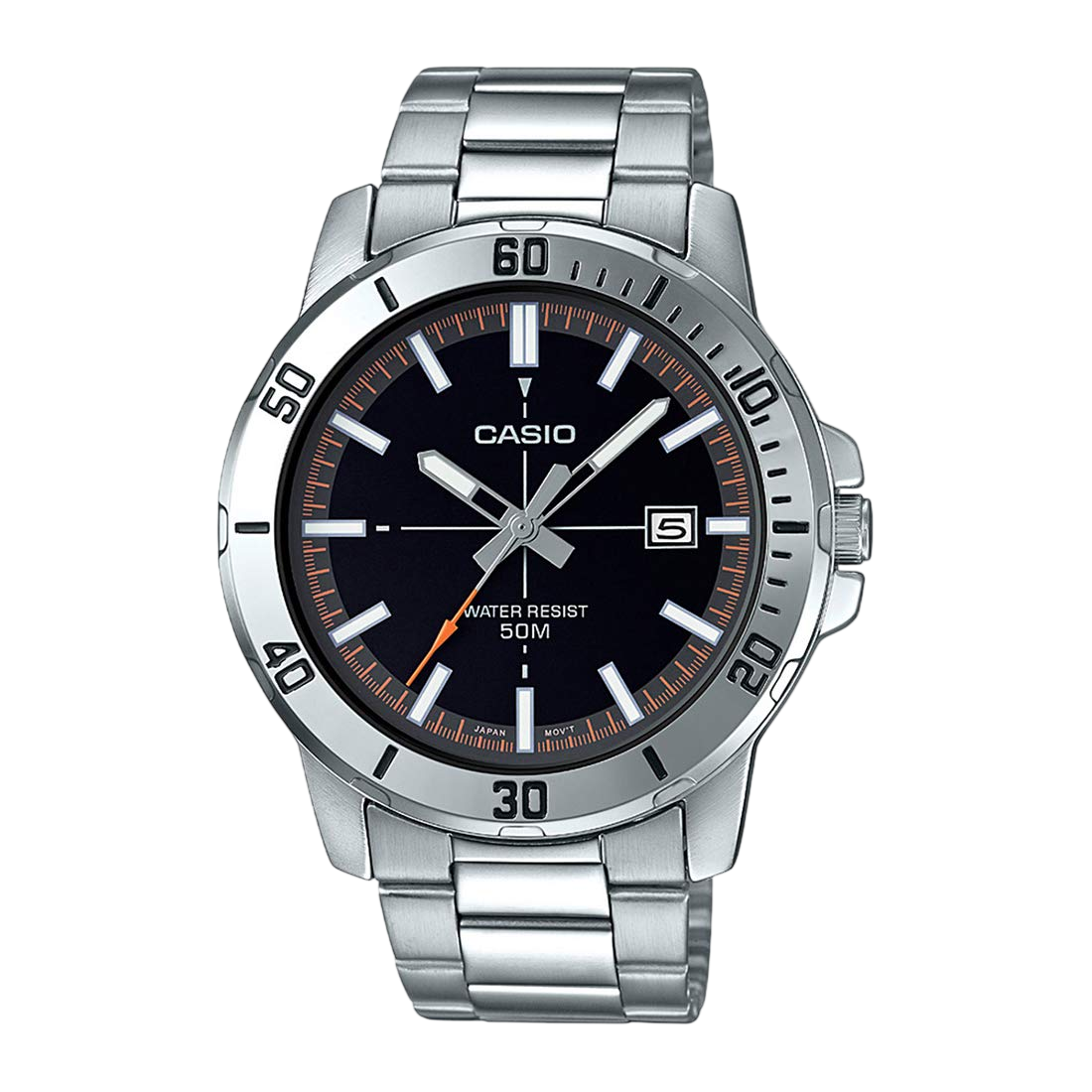 Casio MTP-VD01D-1E2V Men's Enticer Stainless Steel Black Dial Casual Analog Sporty Watch men's watch