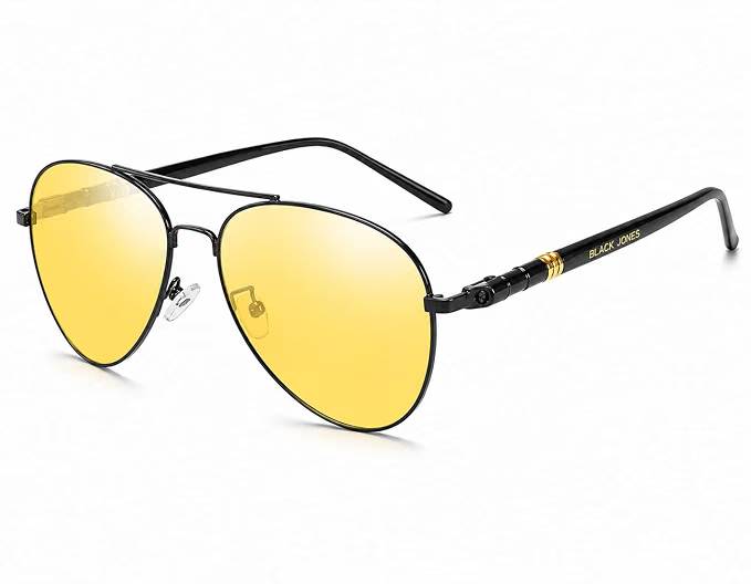 Black Jones Polarized Full Rim Aviator Sunglasses