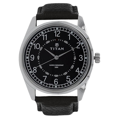 Titan Men's Strap Watch (Black)